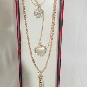 Layered Guess Necklace with matching earrings!! 💗